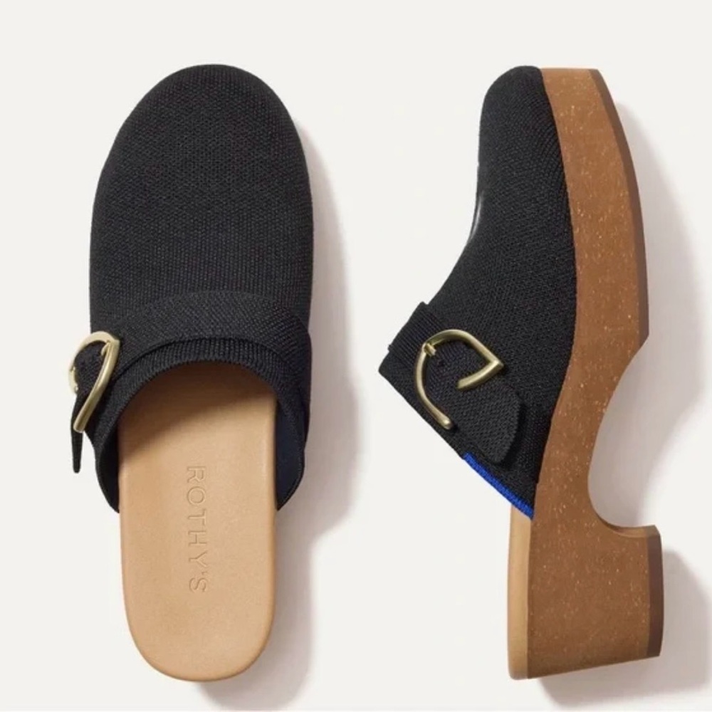 Rothy's The Classic Clog Adjustable buckle strap, knit upper, slip-on mules 7